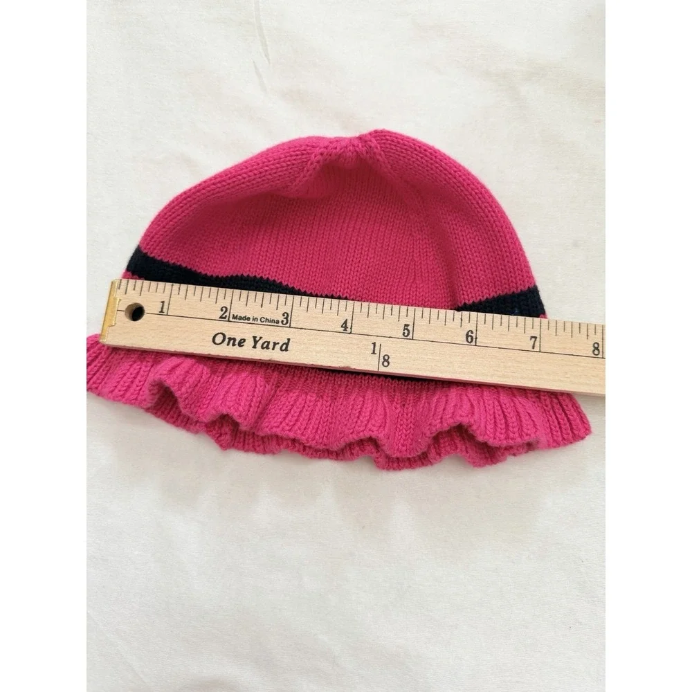 Ralph Lauren Infant knitted Hat Pink SZ-9M-24M 75% Pima Cotton 25% Wool One‎ SZ